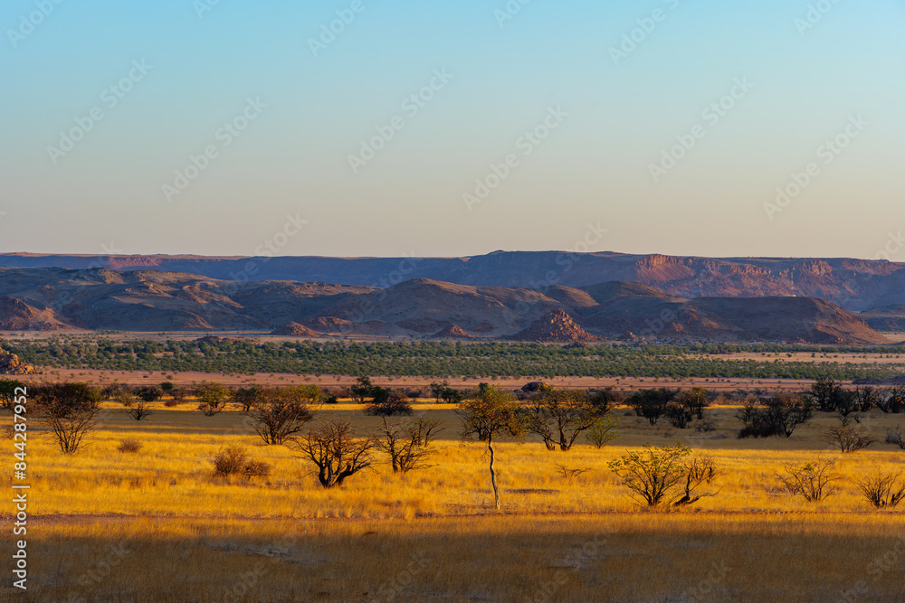 Fototapeta premium Wilderness and wild landscape of the Namib Desert in Namibia, Africa