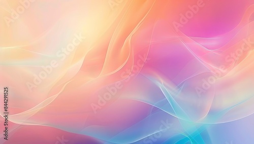 abstract colorful background with waves gradient with blurred shapes and curves, soft color transitions in the style of various artists