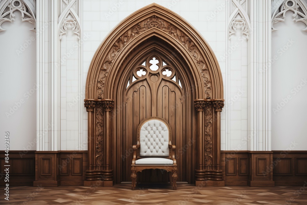 Throne in the medieval hall