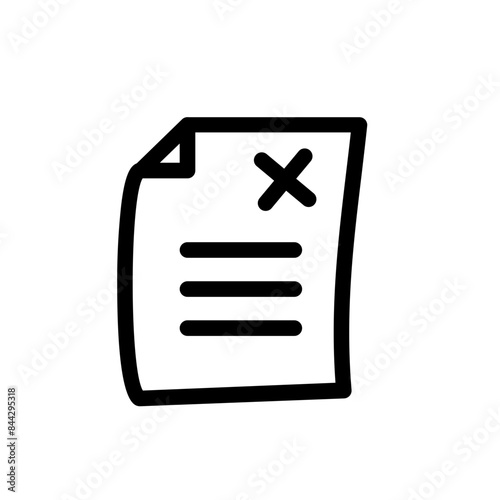 rejected document icon