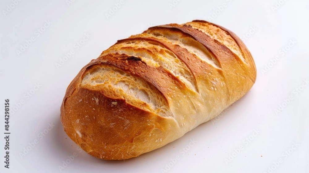 Bread is placed on a white background with insulation Bread is placed on a white background with insulation