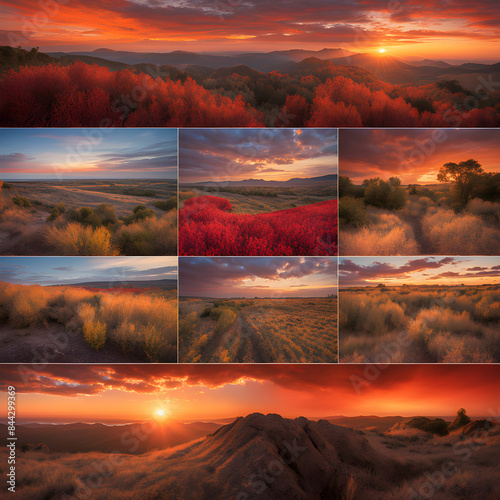 Capture a series of breathtaking landscape photographs that showcase the natural beauty and diversity of various environments. Focus on different times of the day, including sunrise and sunset, to hig