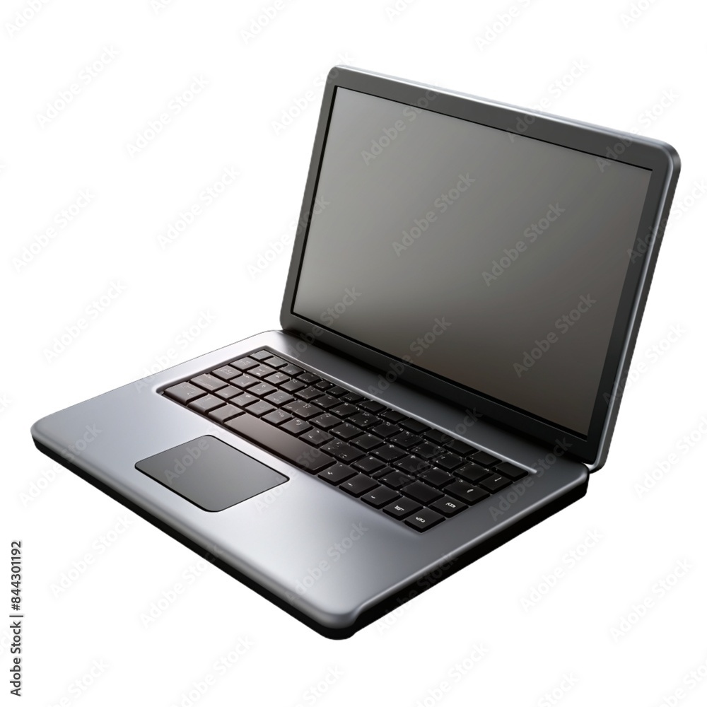laptop isolated on white 3d cartoon style illustration laptop isolated on white 3d cartoon style illustration