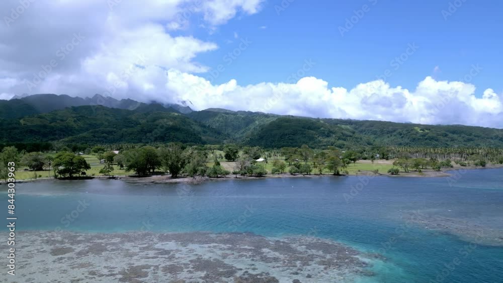 An Aerial View of the Island of Tahiti - French Polynesia An Aerial View of the Island of Tahiti - French Polynesia