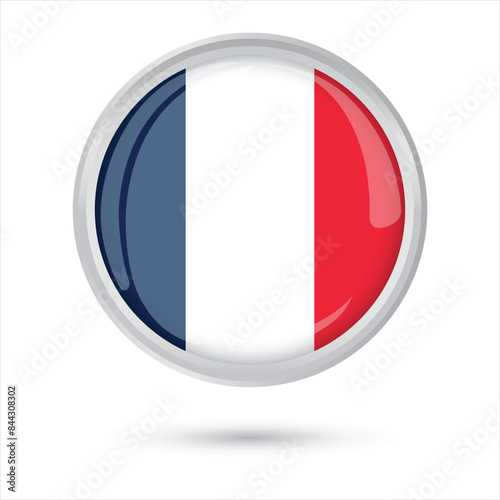 France realistic 3d glossy round framed flag with shiny effect. France flag colors red blue white original colors flag. National flag of France in round shape, great amazing elegant look Free Download France realistic 3d glossy round framed flag with shiny effect. France flag colors red blue white original colors flag. National flag of France in round shape, great amazing elegant look - GFXLoad
