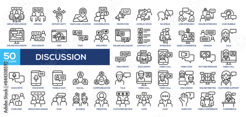 Discussion icon collection