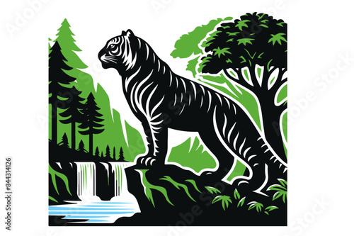 tiger, vectors, animal, garden, natural