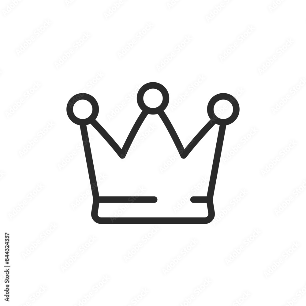 Crown, linear style icon. Editable stroke width Crown, linear style icon. Editable stroke width