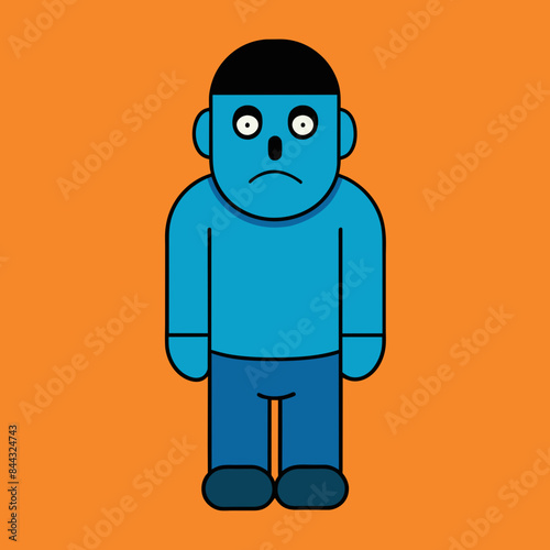 sad man full body 3D Plastic