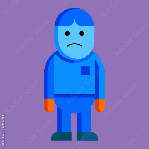 sad man full body 3D Plastic