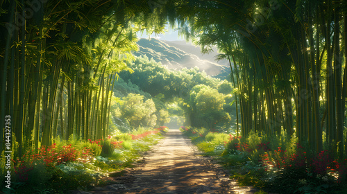 beautiful view of bamboo trees during the day