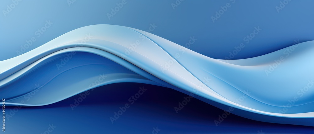 Obraz premium Elegant 3D abstract background, blue tones, dynamic shapes, business theme