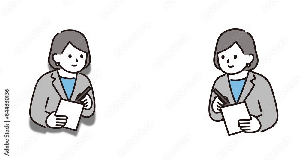 Illustration of a nurse holding a clipboard. Illustration of a nurse holding a clipboard.