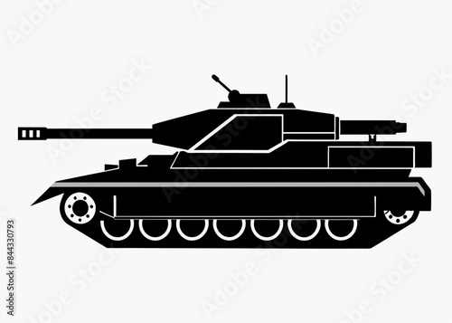 Drawing of a tank destroyer silhouette vector illustration 