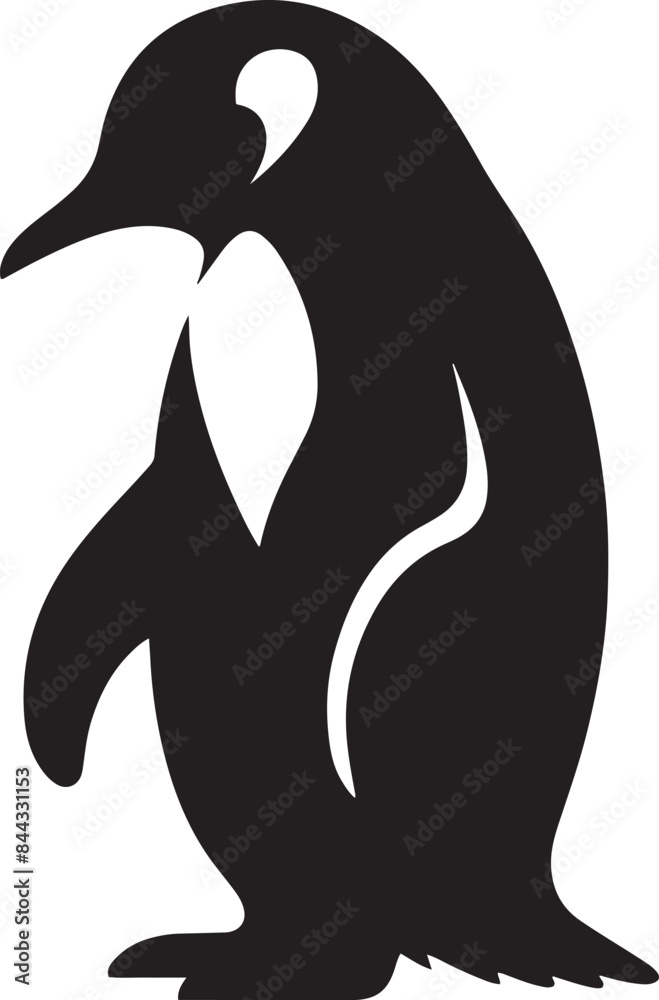 Obraz premium Penguin silhouette vector