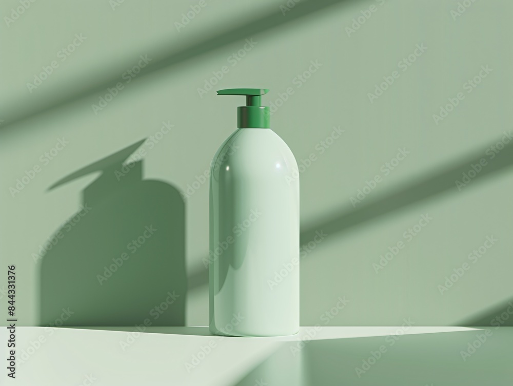 A bottle of lotion is sitting on a table in front of a window A bottle of lotion is sitting on a table in front of a window