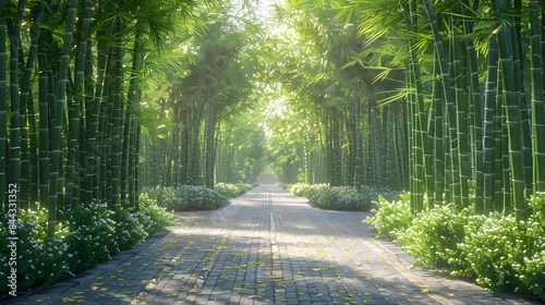 beautiful view of bamboo trees during the day