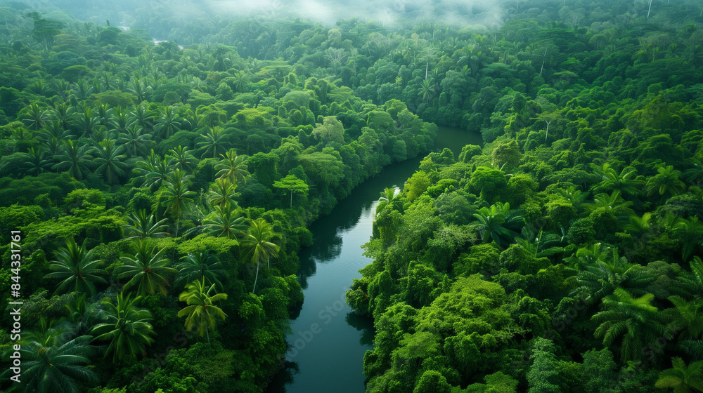 A lush, green forest with a picturesque river flowing through it. The water rustles gently, adding charm and peace to the landscape, and the dense vegetation creates an idyllic, natural paradise. A lush, green forest with a picturesque river flowing through it. The water rustles gently, adding charm and peace to the landscape, and the dense vegetation creates an idyllic, natural paradise.