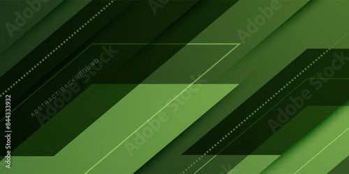 Modern abstract dark green gradient illustration background with 3d look and simple pattern. cool design and luxury. Eps10