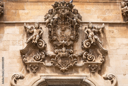 Obraz na płótnie Decorative facade of baroque Church of Saint Dominic, Martina Franca, Italy, Apulia w salonie
