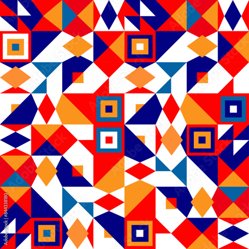 Patrón de geometría para moda, impresión, póster o portada. Cartel geométrico cuadrado de diseño.