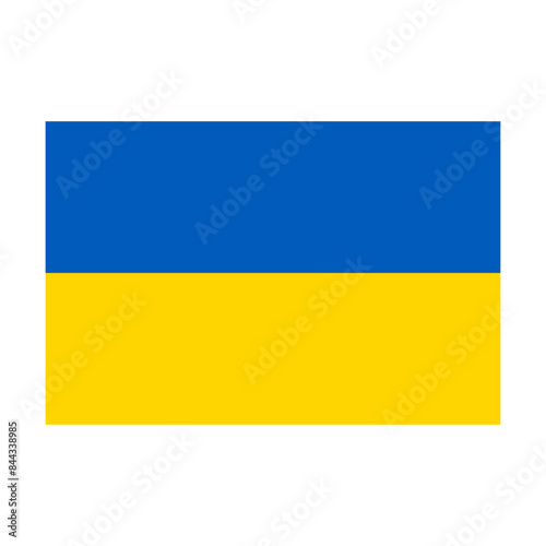 Ukrainian flag svg cut file. Isolated vector illustration.
