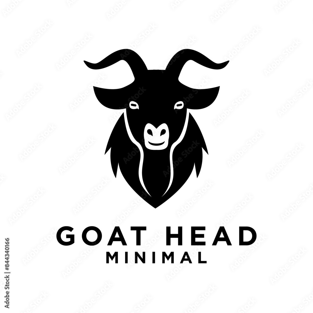 Goat Head logo icon design illustration Goat Head logo icon design illustration