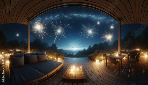Fireworks Display Over Scenic Terrace © GrayAza