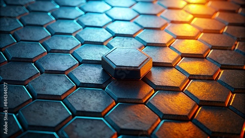 Hintergrund modulares System - Module mit Hexagon Muster - 3D Effekte - Technologie und Geometrie
