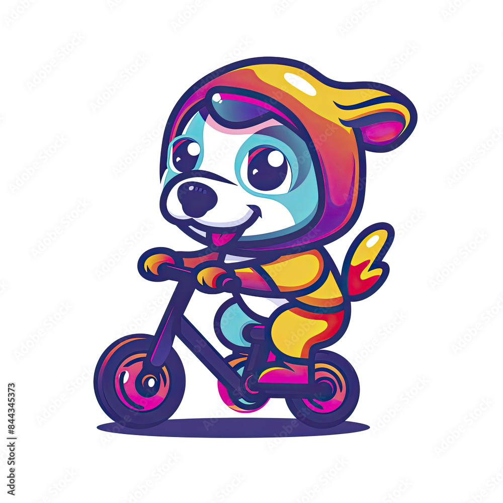 Vibrant dog in goggles with nose Vibrant dog in goggles with nose