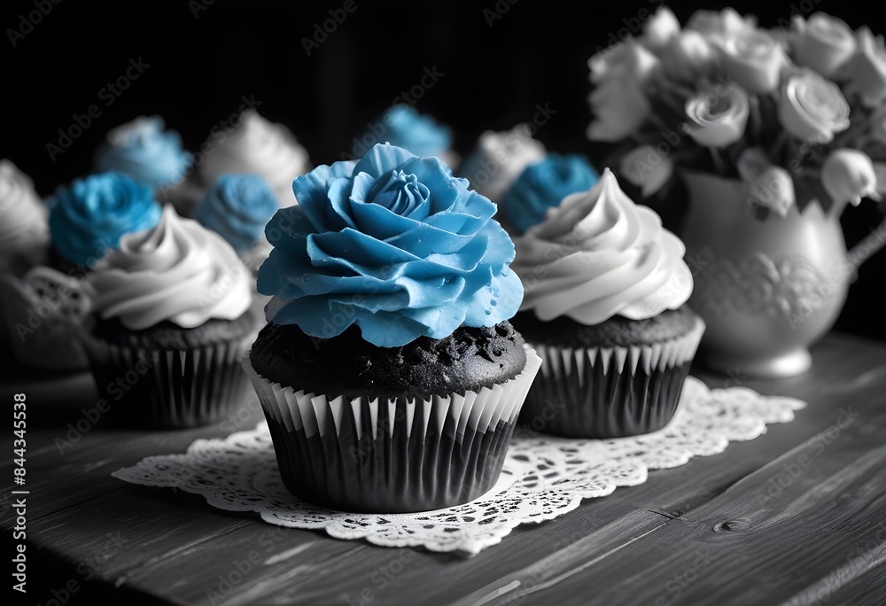 cupcake displayed on a modern minimalist platter cupcake displayed on a modern minimalist platter
