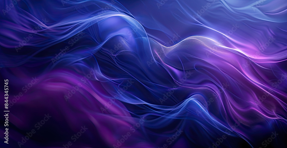Naklejka premium Abstract Purple and Blue Light Waves Background