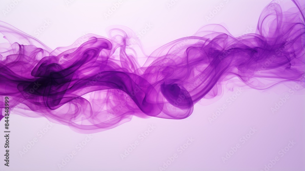 Transparent purple smoke cloud isolated 