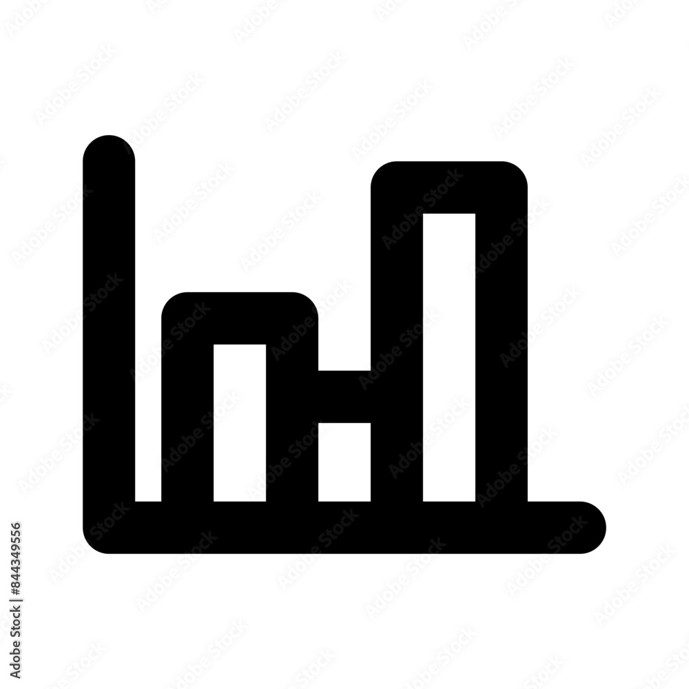 Graphic chart line icon Graphic chart line icon