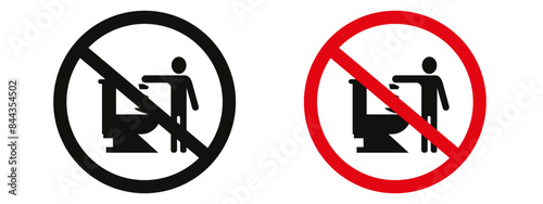 Prevent toilet littering with this prohibition sign, featuring a clear no-litter icon and warning label, ideal for maintaining cleanliness in public and private restrooms.