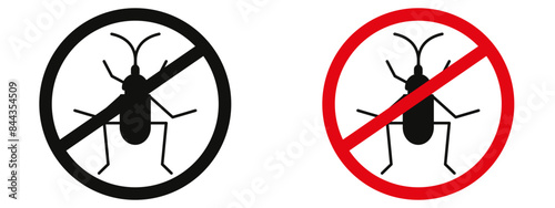 Prevent insect infestations with this stop insect sign, featuring a clear pest control icon and warning label, ideal for maintaining hygiene and safety in public spaces.