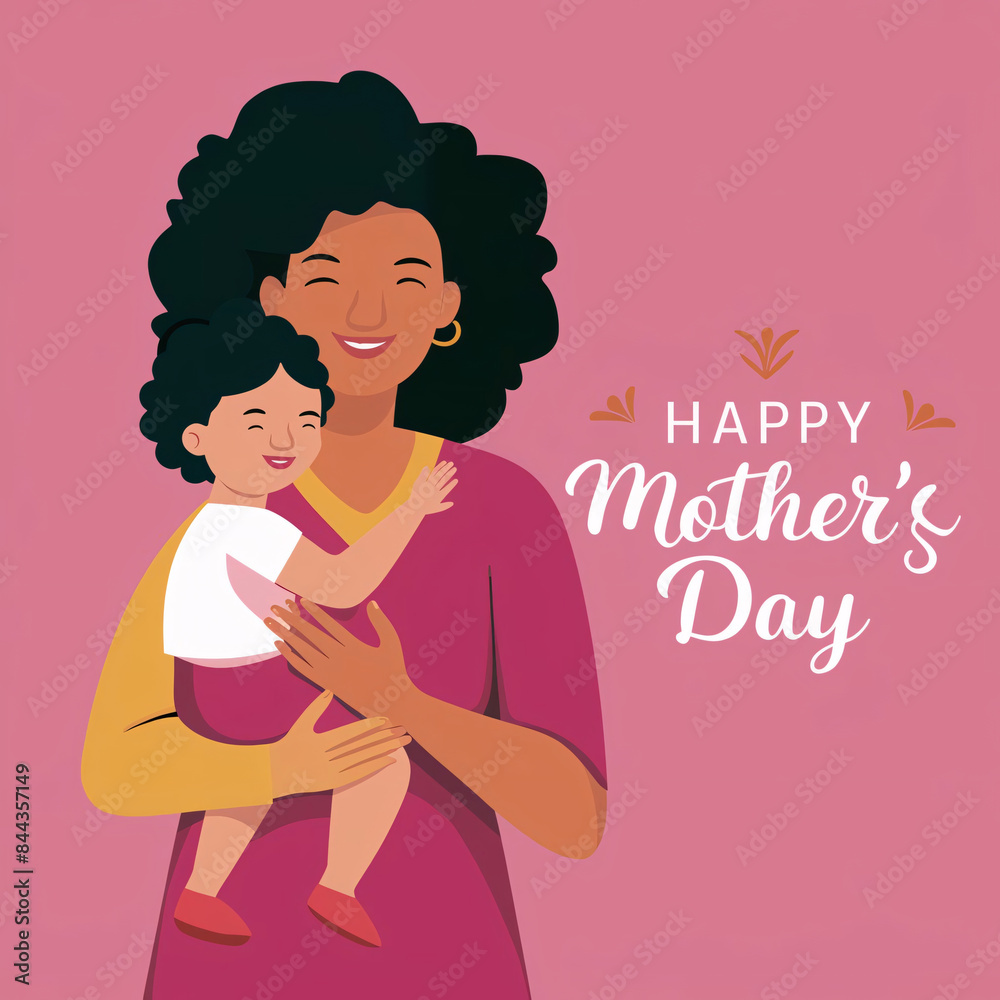 A mother holding her child, celebrating the beauty of diversity A mother holding her child, celebrating the beauty of diversity