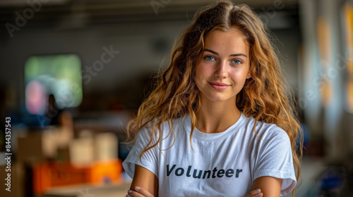 Portrait of an NGO female volunteer