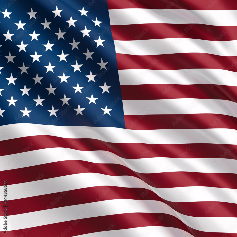 Obraz premium American flag waving in air. Flag USA as a patriotic background