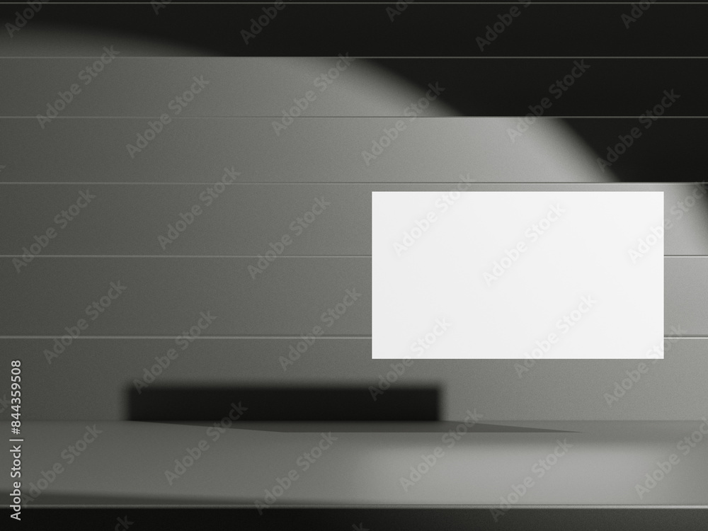 Obraz premium Business card on elegant metallic black background