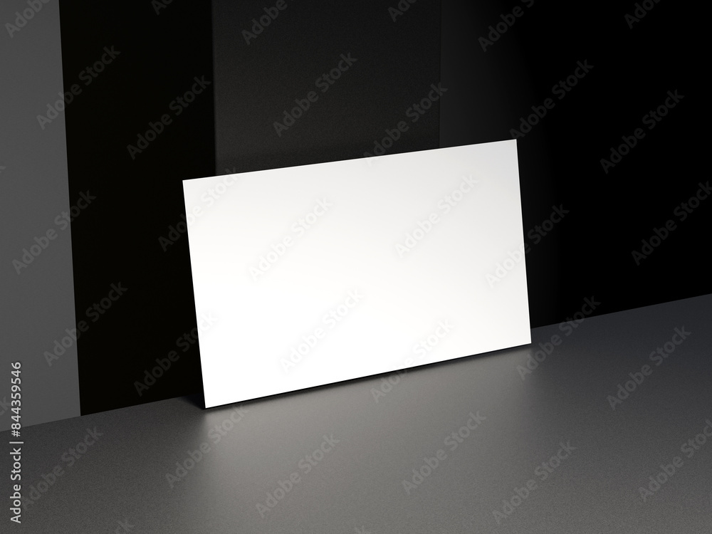 Business card on elegant metallic black background Business card on elegant metallic black background