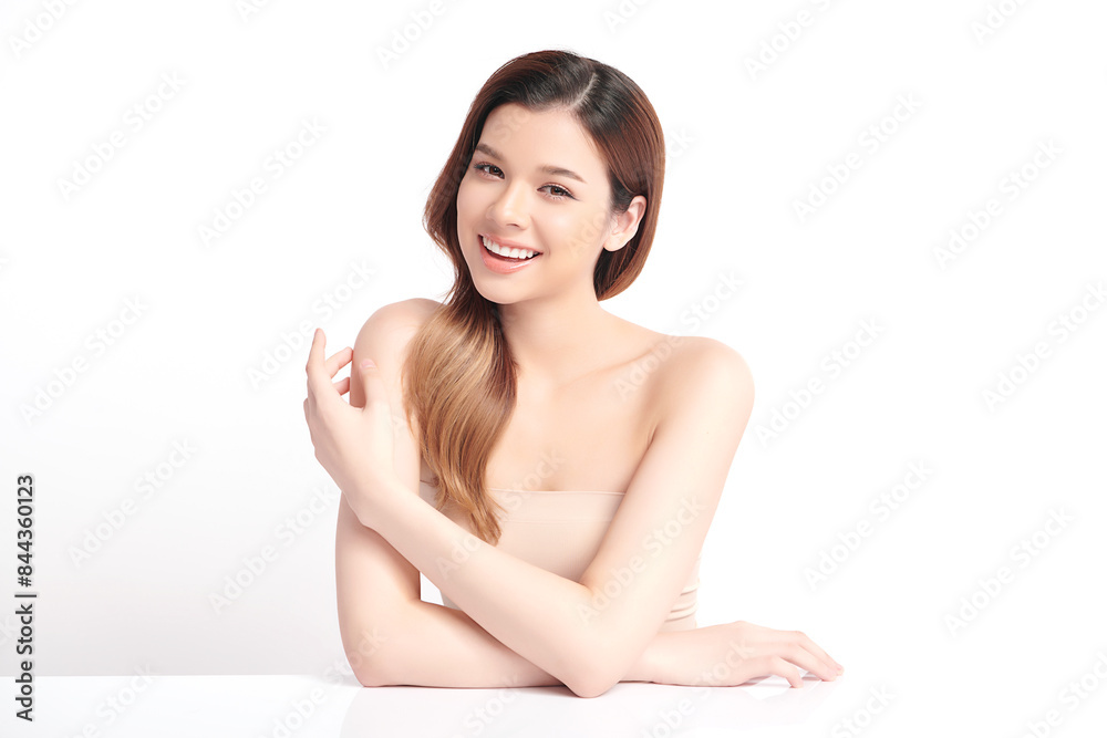 Beautiful young asian woman with clean fresh skin on white background, Face care, Facial treatment, Cosmetology, beauty and spa, Asian women portrait. Beautiful young asian woman with clean fresh skin on white background, Face care, Facial treatment, Cosmetology, beauty and spa, Asian women portrait.
