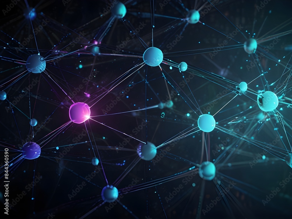 Abstract Digital Network Background, generative AI Abstract Digital Network Background, generative AI