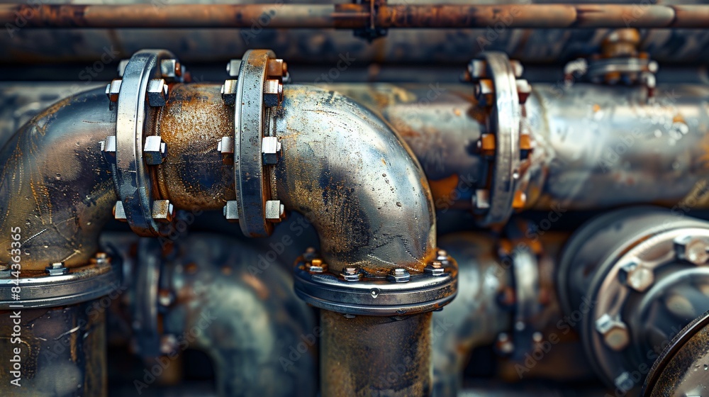 Detailed close-up photo of pipes and tubes inside a boiler, showcasing the intricate network and metallic textures, with a focus on the precision and complexity of the system.