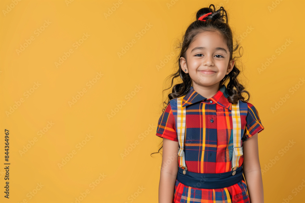 young happy indian school girl posing young happy indian school girl posing