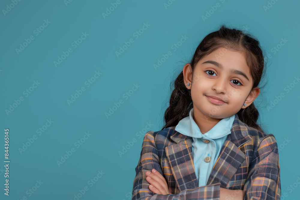 young happy indian school girl posing young happy indian school girl posing