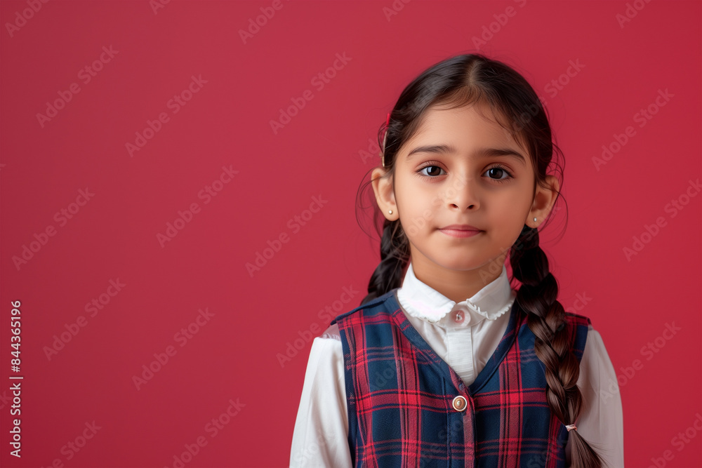 young happy indian school girl posing young happy indian school girl posing