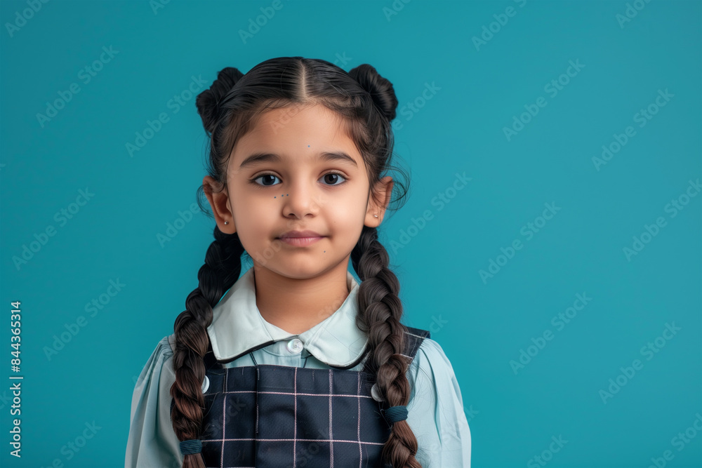 young happy indian school girl posing young happy indian school girl posing