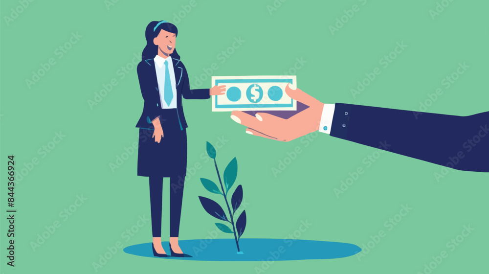 Two businessmen holding dollar. Making business together, financial advice, controlling market Two businessmen holding dollar. Making business together, financial advice, controlling market