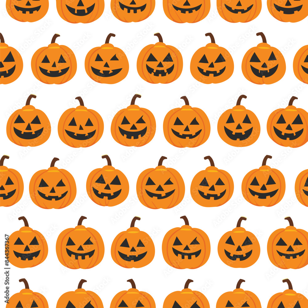 seamless pattern pumpkin face vector seamless pattern pumpkin face vector